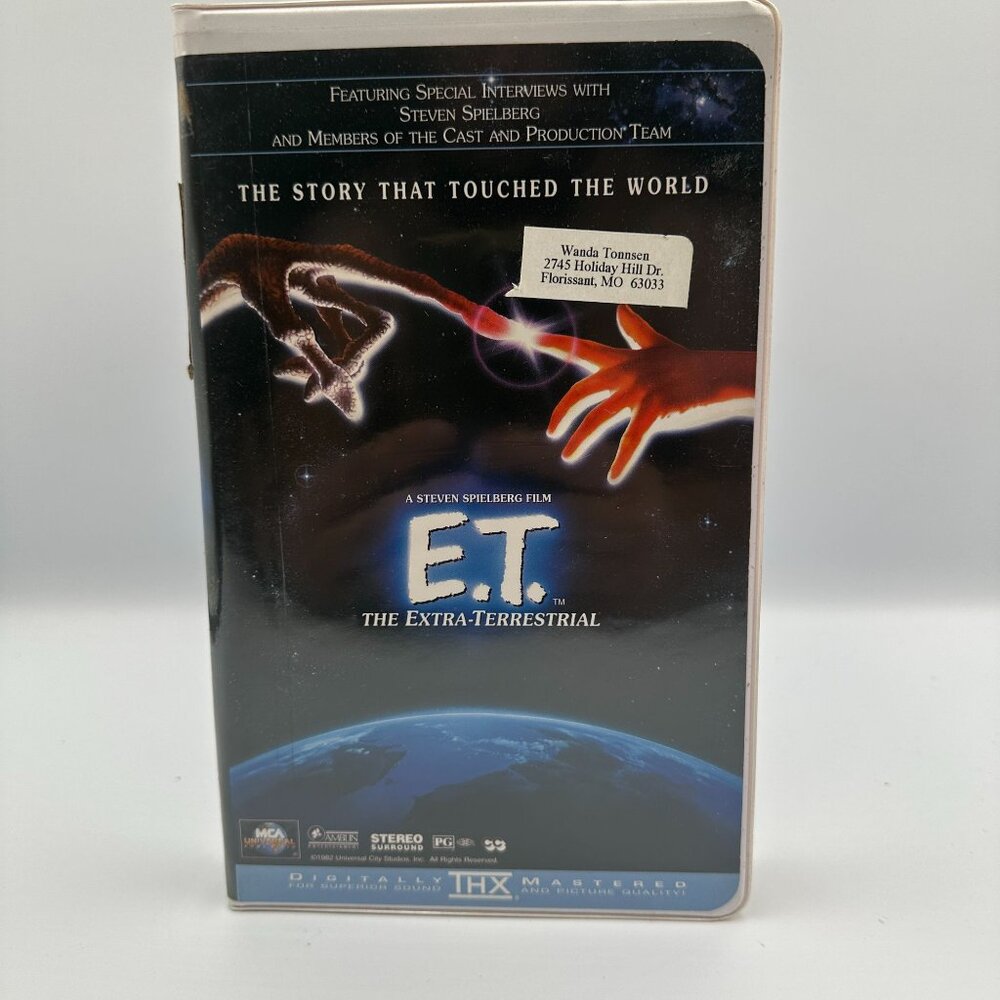 E.T. The Extra-Terrestrial VHS Steven Spielberg 1982 Classic Sci-Fi Film MCA